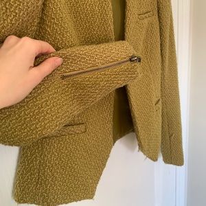 Green textured blazer